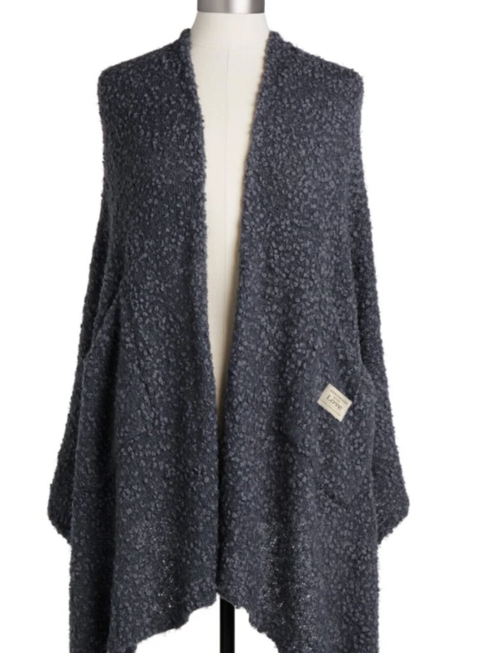 O/Z Giving Collection Charcoal Gray Shawl With Pockets